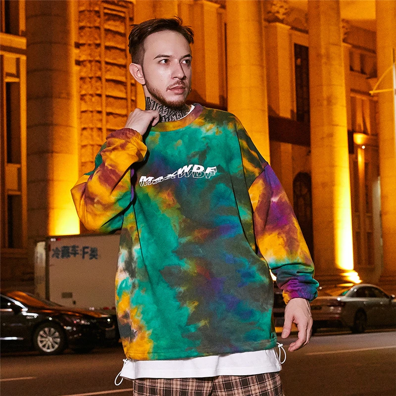 Crewneck Толстовка мужская хип хоп Хлопок Уличная одежда с длинным рукавом Толстовка