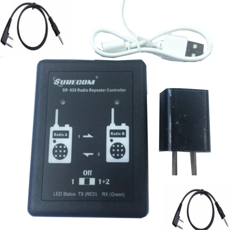 SR-629 duplex repetidor Control lador con 2 piezas de Radio conecte los кабели(кабель para opciones) para walkie talkie uv5r
