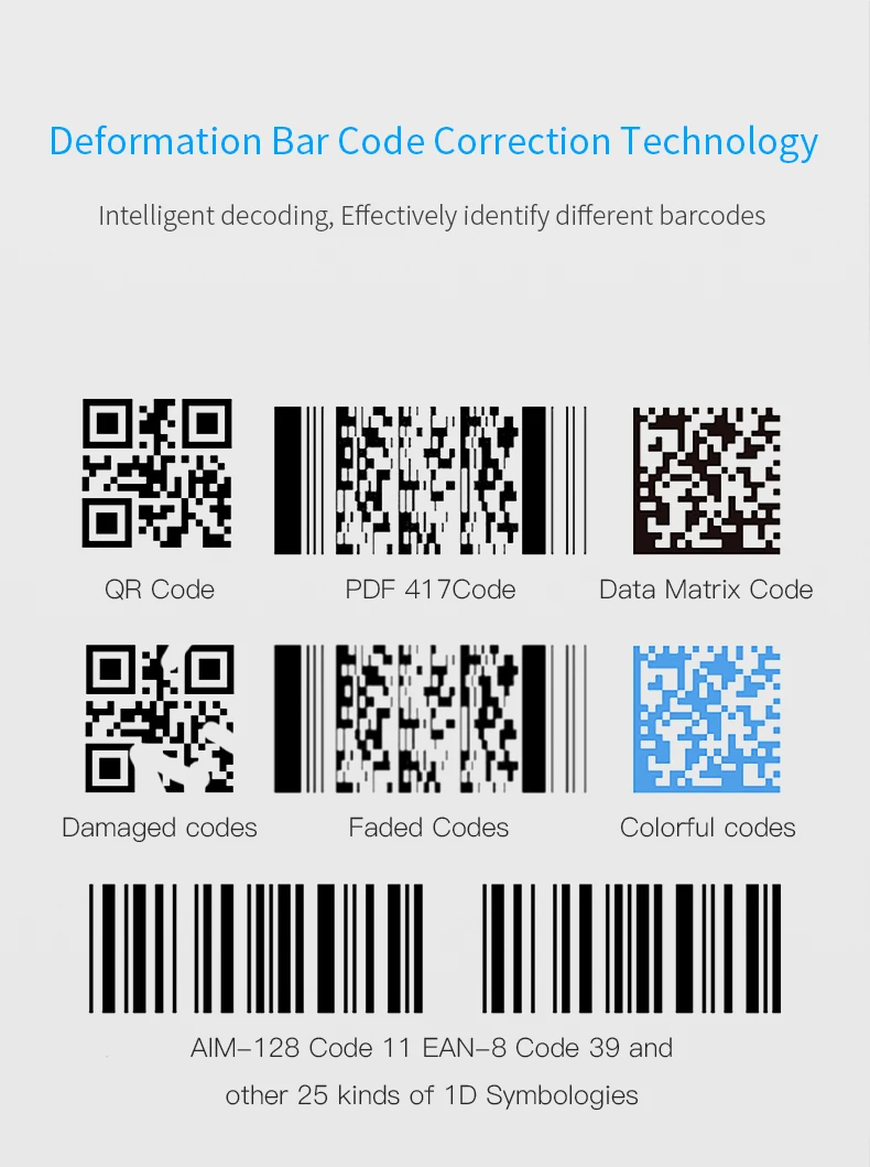 Супер быстрый беспроводной QR/1D/2D HS26 US водительские права PDF417 аптека Datamatrix код QR code39 сканер