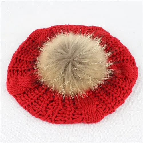 Красный Scorpion hair ball твист берет модный тренд удлиненная шапка женская осенняя и зимняя новая шерстяная вязаная шапка Skullies& Beanies - Цвет: Красный