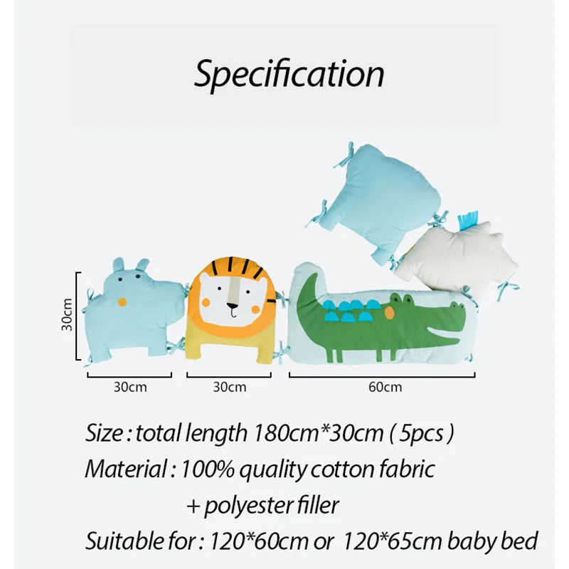 Newborn Baby Bed Bumper INS All Size Cotton Crib 1.8m Bumper Kids Bed Baby Cot Protector Baby Room Decor Infant Bed