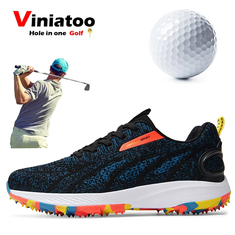 

2020 Golf Shoes Men Summer Breathable Training Golf Sneakers Light Weight Black Shoes for Golfer Outdoor Grass Sport Sneakers