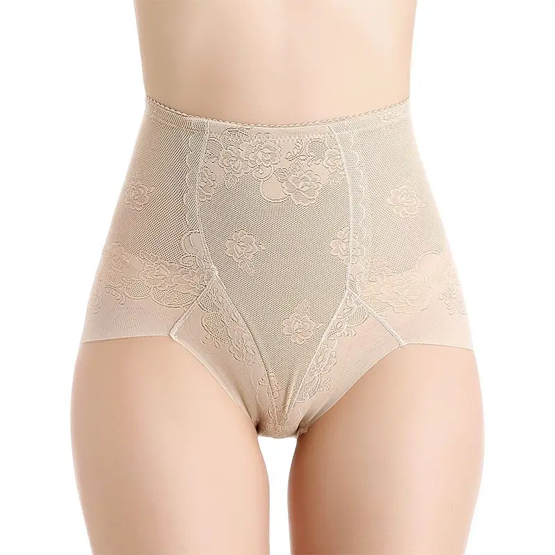 Skin Color High Waist Body Shapers Seamless Control Panties Lace Floral Slimming Tummy Shapewear Intimates Stretchy Butt Lift Panty - Цвет: Skin Color