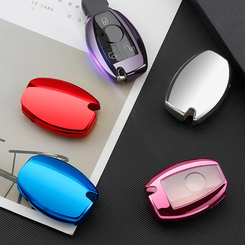 Чехол для автомобильного ключа чехол сумка цепочка брелок Mercedes Benz C Class W250 E E260L GLK