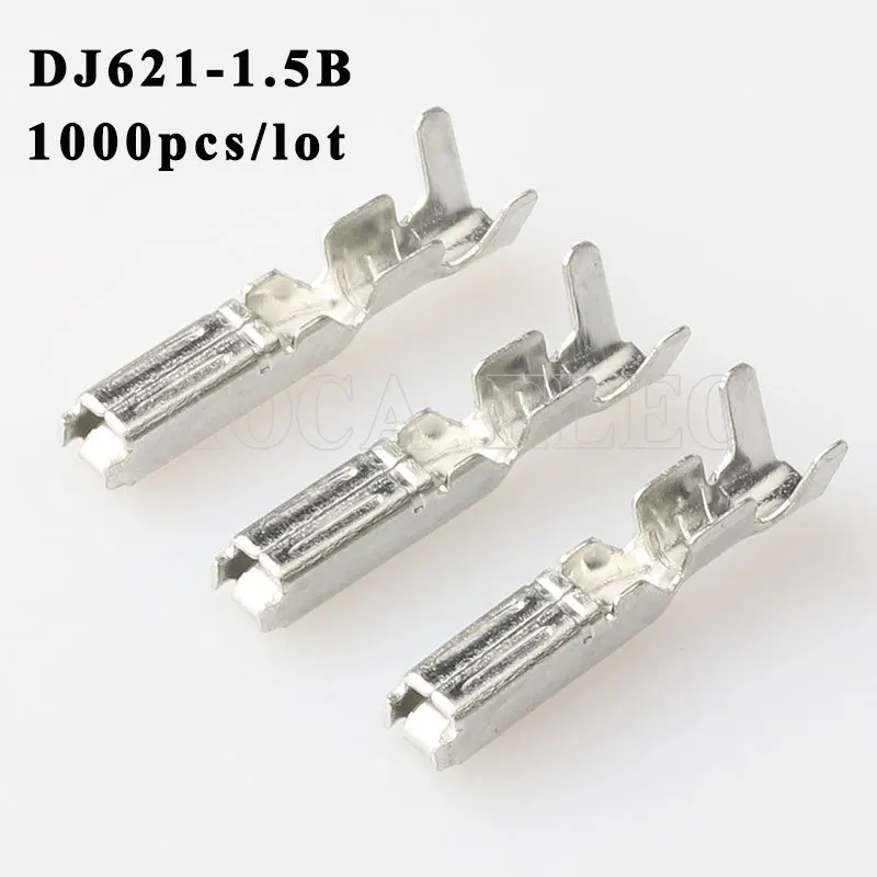 Chicote de Fios Terminal do Carro Plug Terminal Macho Fêmea Fio Conector Plugues Soquete Fusível Caixa Macio Jaqueta Dj621-1.5b 1000 Pçs