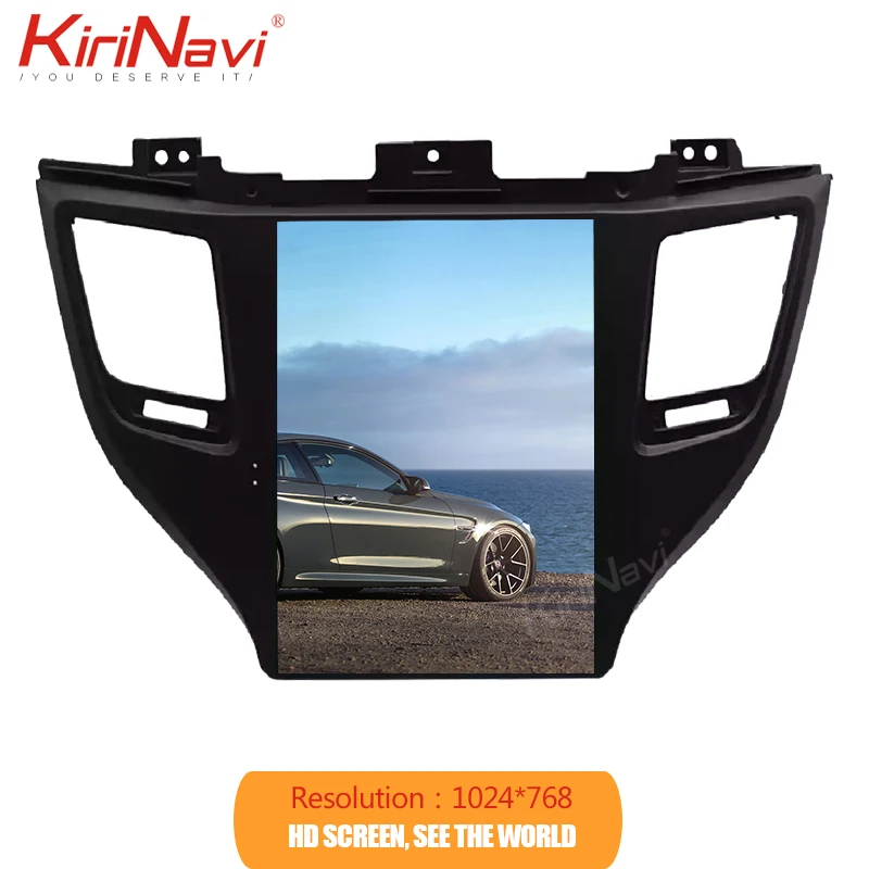 KiriNavi вертикальный экран Tesla style 10,4 ''Android 8,1 автомобильный Радио gps навигатор для hyundai Tucson IX35 DVD Автомобильный плеер
