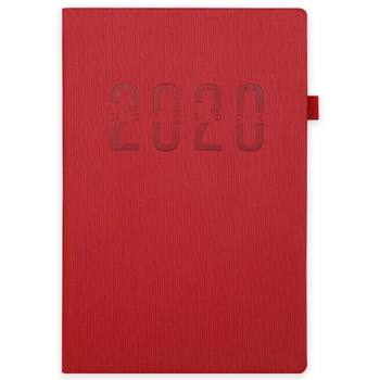 

A5 2020 Planner Agenda Annual Calendar Notebook Portable Weekly Notes Manual DIY Diary Monthly Organizer Schedule Stationary Red