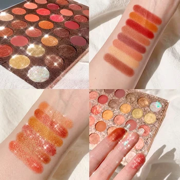 

Cosmetics 35 Color Shimmer Matte Eye Shadow Palette Glitter Highlight Eyeshadow Power Waterproof Makeup