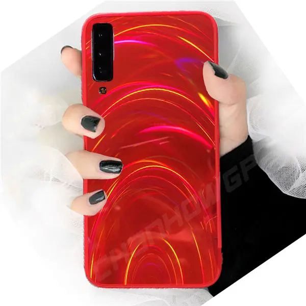 Радуга блестящий чехол с зеркалом для samsung Galaxy S8 S9 S10 A70 A50 A30 A10 J4 J6 J8 A7 A9 A6 Примечание 10 9 8 Plus Мягкий ТПУ чехол с мультипликационным рисунком