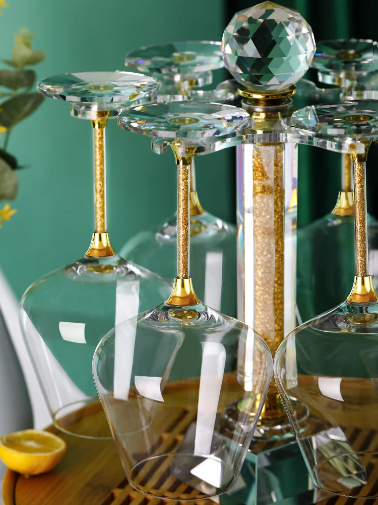 Superior Quality Wine Glass 24K Gold Foil Burgundy Crystal Goblet Champagne Whiskey Bar Party