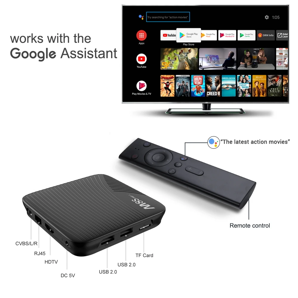 MECOOL M8S PRO L Smart tv Box Android 7,1 Amlogic S912 поддержка 4K H.265 3 Гб ram+ 16 ГБ 32 ГБ rom 5G WiFi tv Box с голосовым управлением