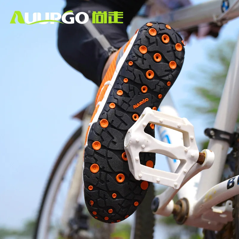 Original AUUPGO New Non-locking Cycling Shoes Road Bike Mtb Shoes Women Outdoors Leisure Cycling Ultralight Breathable
