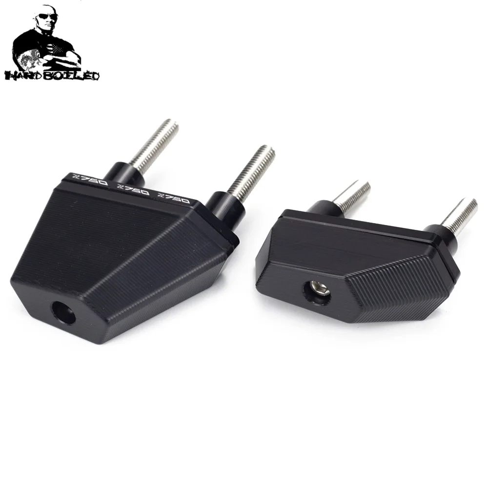 Z 750 для Kawasaki Z750 2004-2011 2012 2013 аксессуары для мотоциклов Запчасти ЧПУ алюминиевые Краш колодки Рамка Ползунки протектор - Цвет: Черный