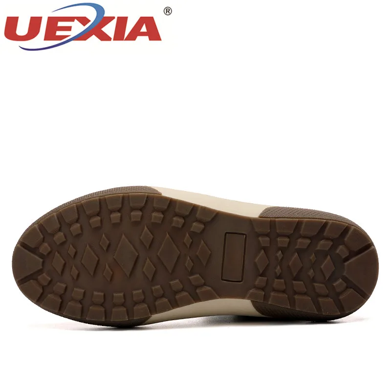 UEXIA, новые мужские уличные ботильоны ручной работы Нескользящая зимняя обувь с мехом, плюшевая теплая зимняя повседневная обувь модная мужская обувь 40-46