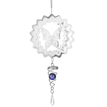 

Silent Stereo Rotating Wind Chime Spinner Motor Hanging Ornament Decor Mirror