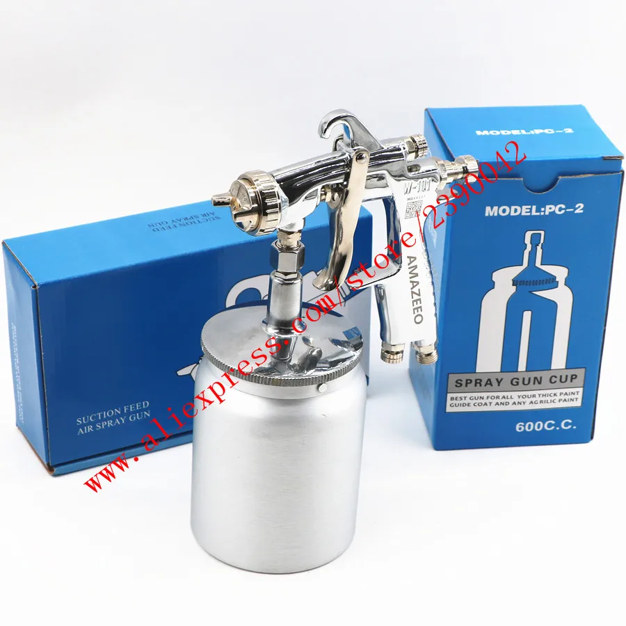 

Imported HVLP W101 Hand Manual Paint Spray Gun W-101 Spray Gun 0.8/1.0/1.3/1.5/1.8mm 600ml Furniture Coating Car Paint Pistol