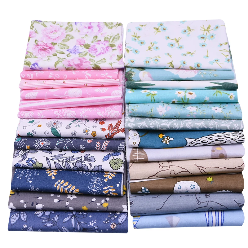 

6Pcs 25*20cm Cotton Fabric Printed Cloth Sewing Quilting Fabrics for Patchwork Needlework DIY Handmade Material