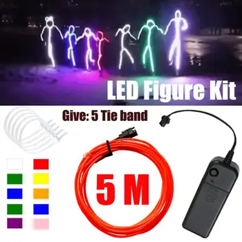

New Year Christmas Waterproof Matchman LED Stick Figure Costume Glow Stick Neon Party Props Decorazioni Natale 2019 Dropship #