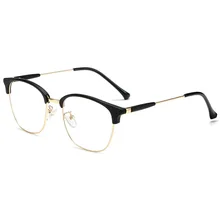 Осенние корейские полуоправа, анти-синие очки, унисекс, студенческие дикие плоские зеркальные модные трендовые повседневные дикие компьютерные очки