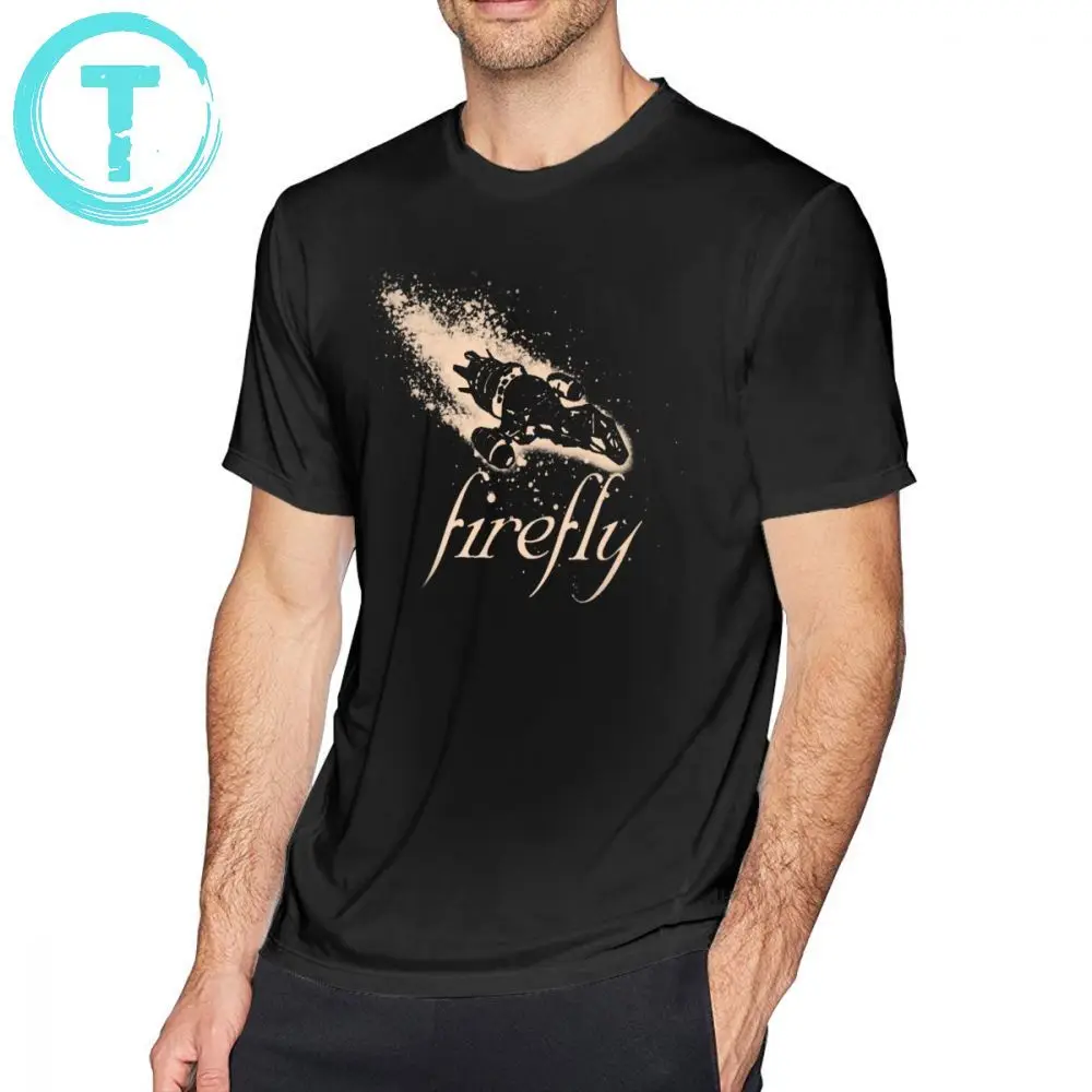 Светлячок футболка силуэт светлячка большого размера базовая Хлопковая мужская