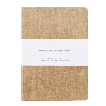 

Khaki Planner Notebook Linen Cloth Blank Diary Note Book Sketchbook Journal Notepad Stationery