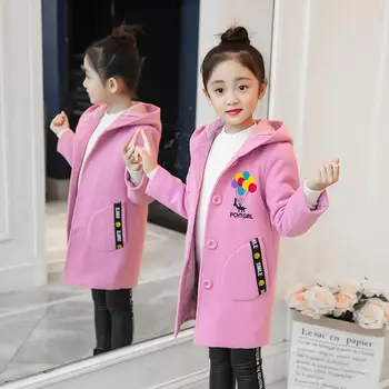 

Kids Wool Coat Thick Girl Snowsuit Winter Jackets for Girls Outwear Baby Jackets Girls Blends Toddler Coats Children Clothes