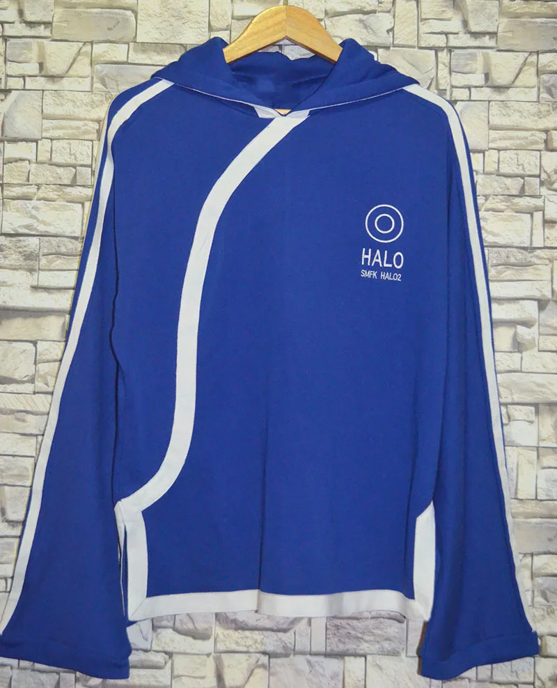 

Autumn New Star The Same Blue Embroidered Letter Guard Dress Loose Color Hooded Coat 2019 Fashion Pullovers Women Sweatshirt