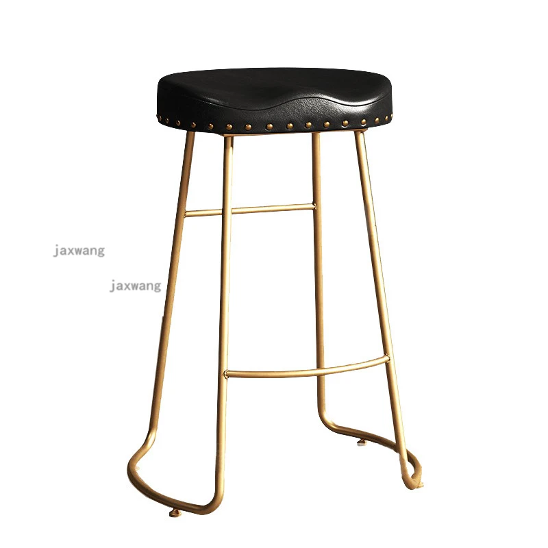 Барные стулья в европейском стиле ретро роскошный легкий кожаный стул для