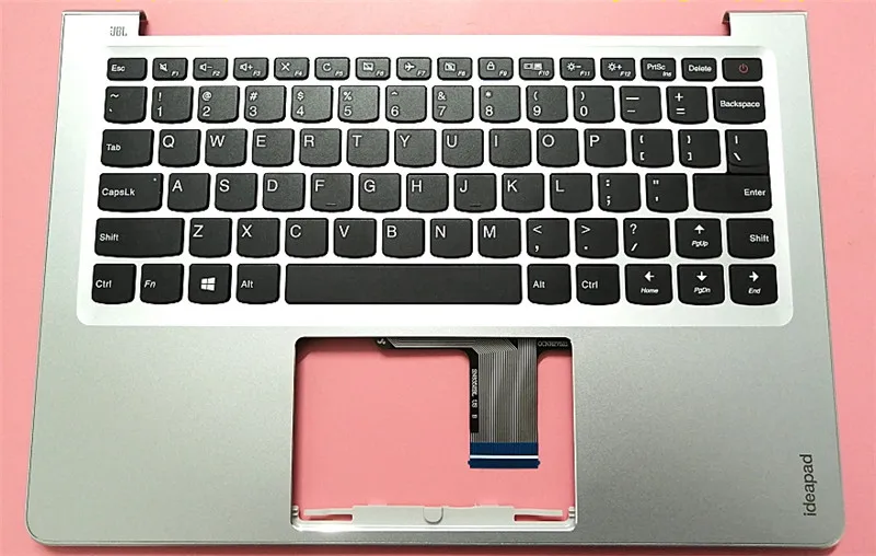 Чехол для ноутбука lenovo 710S-13 ideapadb, серебристый корпус C клавиатурой, английская маленькая каретка, США 5CB0L47188, сенсорная панель