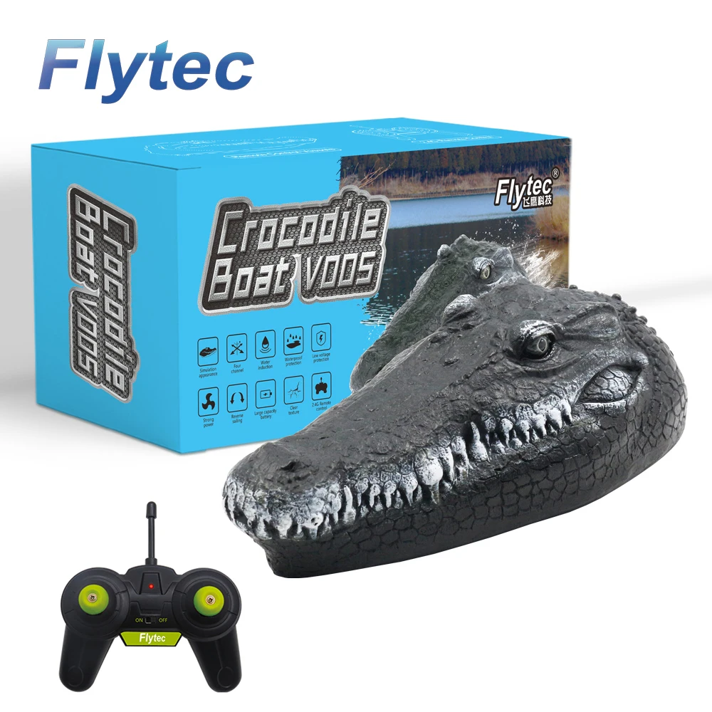 V005 Flytec искусство украшения развлечения 2 в 1 плавающая крокодиловая голова RC