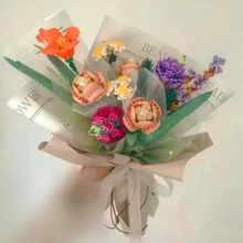 Ramo de bloques de construcción para niña, juguete de flores románticas para el Día de San Valentín, decoración de bonsái, bricolaje