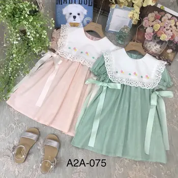 

Cute Lace Embroidery Print Princess Baby Girl Dress 2020 New Summer Party Wedding Kid Dress For Girl Wholesale Children Clothes