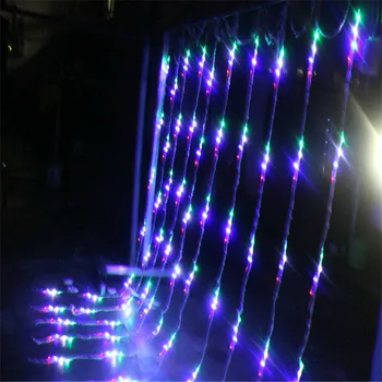 

LED Curtain Lights Waterfall Lighting 3*2M Plug String Fairy Light Christmas Wedding Party Lights Room Gate Window Garden Decors