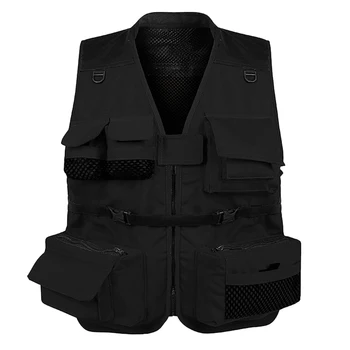 

Outdoor Hiking Hunting Fishing Waistcoat Shooting Adjustable Vest Multi Pocket Mesh Vest Photography Jacket Gilet Fishing Vest