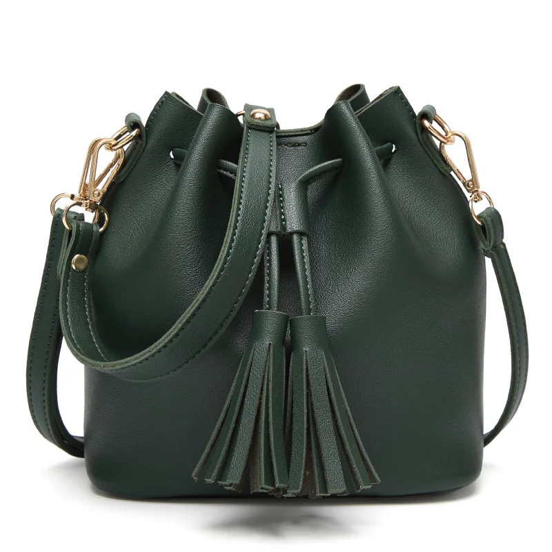 

Summer And Autumn Bag 2018 New Style Shoulder Bag Korean-style Fashion Casual Simple Shoulder Bag Pull-belt Bucket Bag