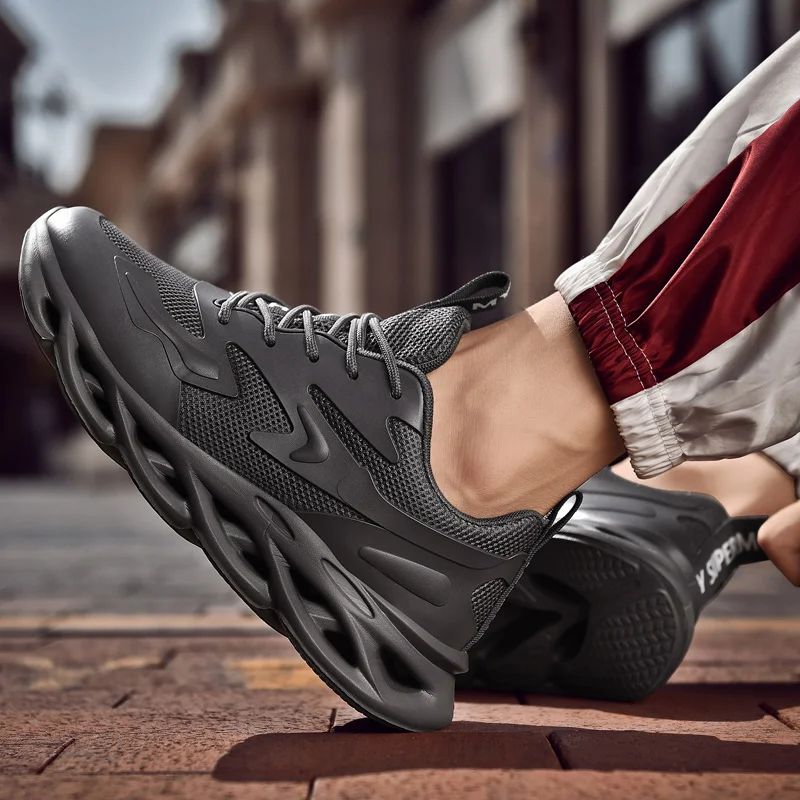 Удобная мужская обувь для бега дышащая спортивная эластисветильник кие