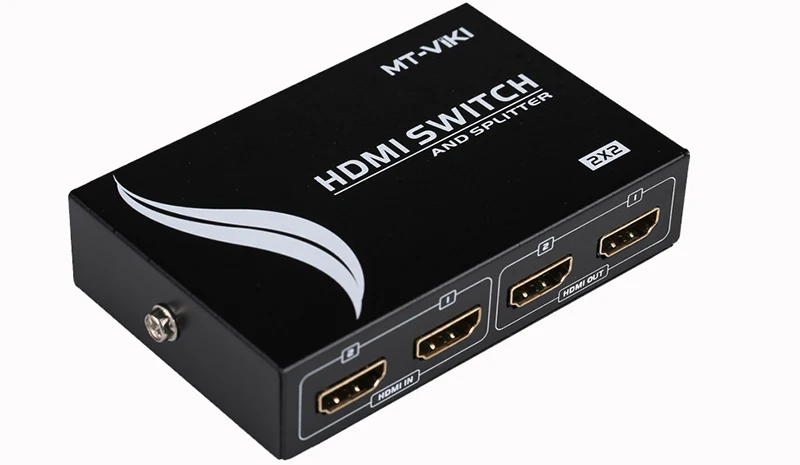 2 в 2 Выход HDMI переключатель сплиттер с ИК-пультом дистанционного управления Поддержка HD 3D 1,4 VGA 1920*1440 1080P