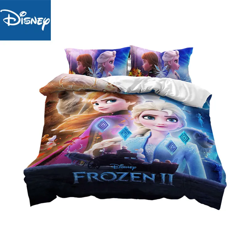 

Frozen bedding set for girls home decoration double size comforter covers queen 3/4 pcs promotion free shipping cartoon princess