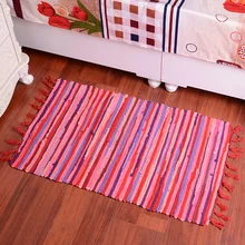 Тканый хлопковый напольный коврик для дивана в полоску, богемный ковер для кухни, ковры для гостиной, дома, спальни, Декор