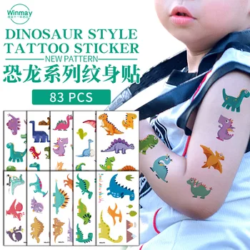 

Dinosaur Temporary Tattoo Sticker Overlord Dragon Cartoon Children Gift Baby Waterproof Toys Fake Tattoo Tatoo Tatto Tato Henna
