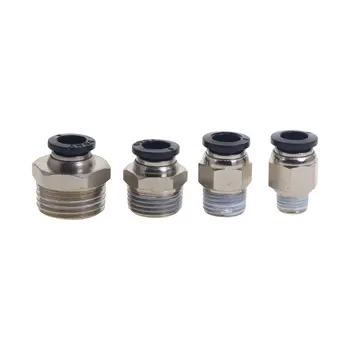 

10PcsHigh quality 8mm to 3/8'' Thread Male Straight Pneumatic Tube Push In Quick Connect Fittings Pipe