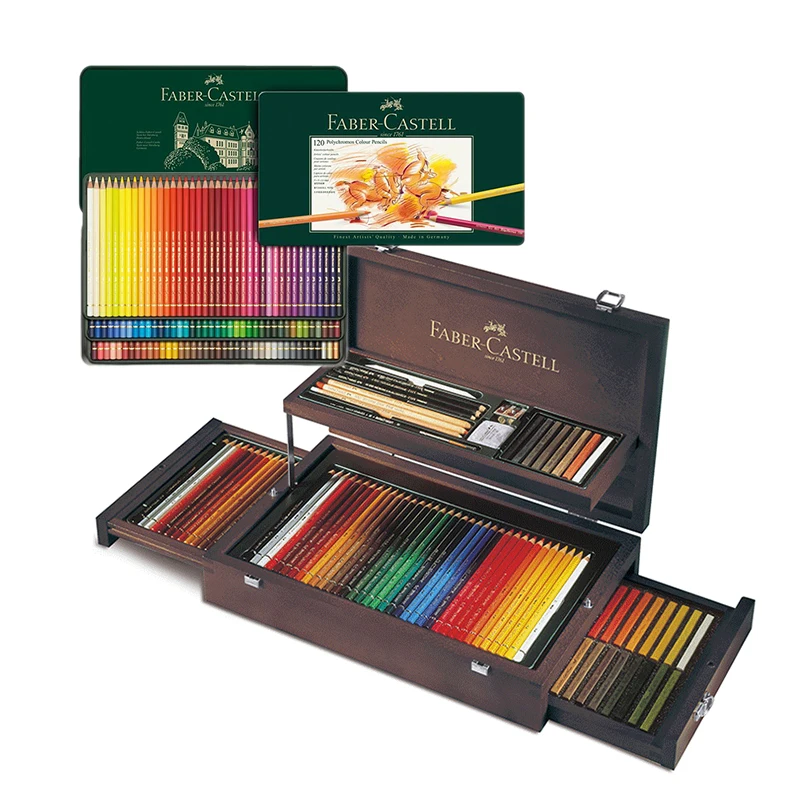 Faber Castell Polychromos Artista Grado Oleoso di colore Matite  12/24/36/60/72/120 Colori Professionale di Arte grassa Matite Colorate 1100