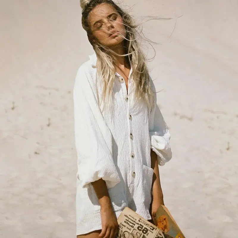 

Women Thick Warm Single Breasted Jumpsuits Female Turndown Collar Solid Long Sleeve Boyfriend Shirt Jumpe Shorts 2021 Spring New