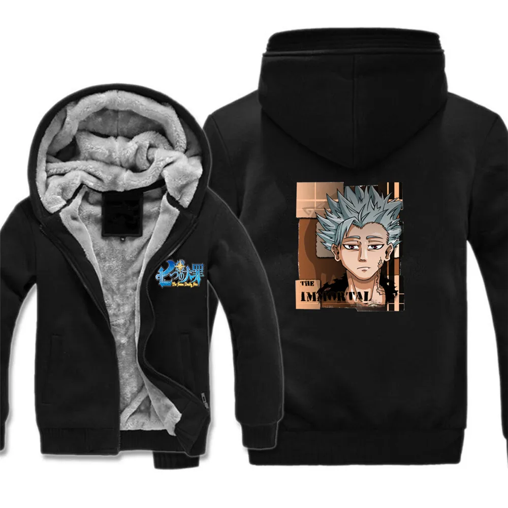 Горячая аниме The Seven deadly sins jacet толстовка мужская Meliodas аниме-Толстовка зимняя куртка пальто