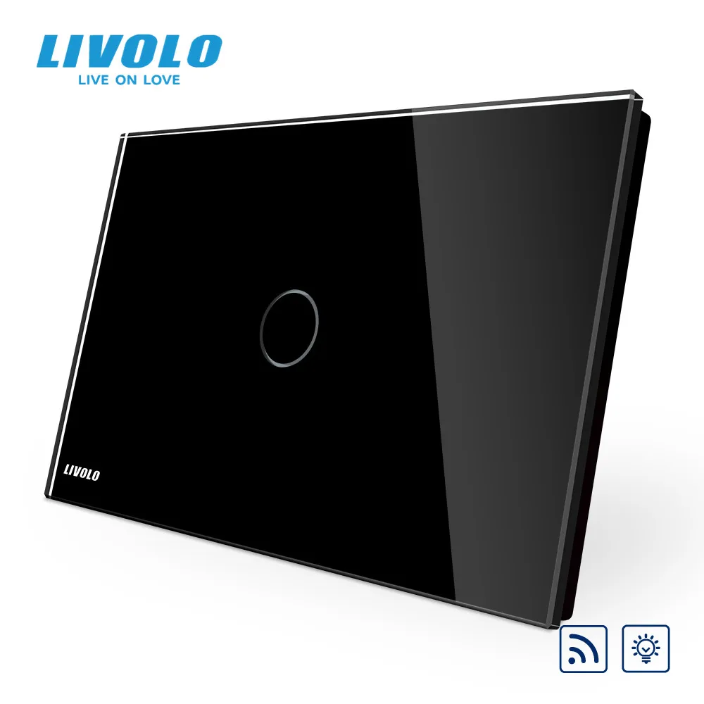 Выключатель Livolo стандарта США с диммером и светодиодным индикатором|switch 220v|remote