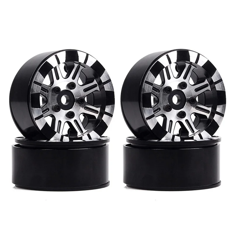 

4PCS Metal Alloy 1.9 Inch Beadlock Wheel Rim for 1/10 RC Crawler TRX4 Axial SCX10 D90 1.9 inch Wheel Hub