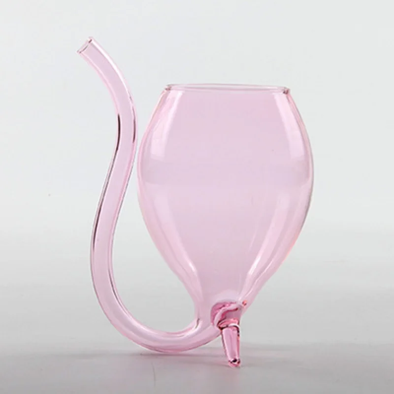 300 мл РУЧНАЯ РАБОТА розовая стеклянная чашка креативный вампирский стеклянный бокал для вина сок молоко чай шампанское коктейльный контейнер