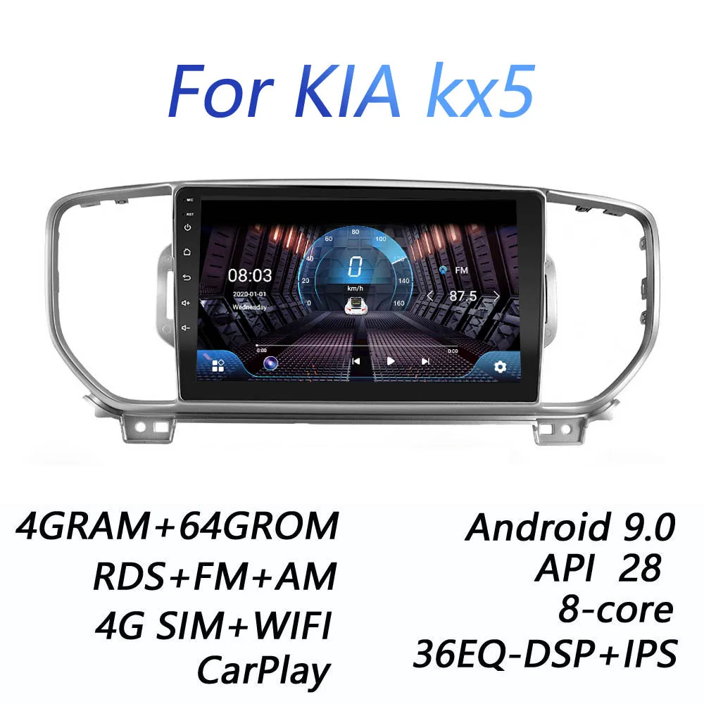 4G + 64G 2.5D 2Din Android 9 0 GO автомобильный dvd мультимедийный плеер GPS для KIA Sportage 4 2016 2017 2018