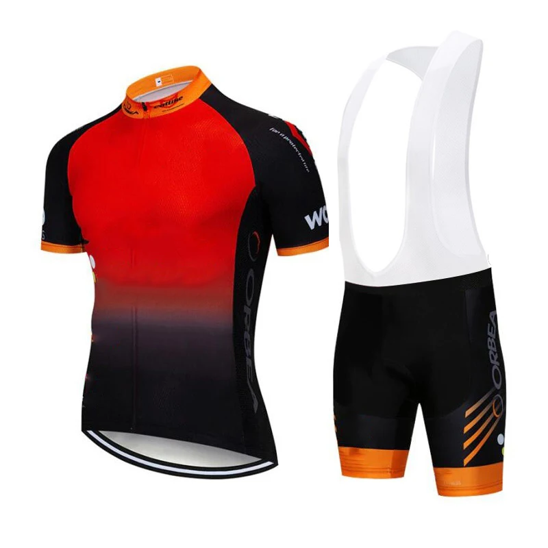 

CyclingEasy 41463 2019 ORBEA Cycling Jersey Maillot Ciclismo Short Sleeve and Cycling bib Shorts Cycling Kits Strap
