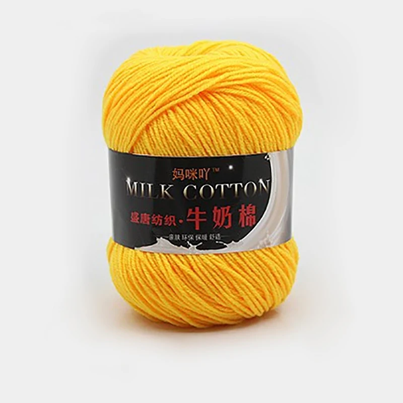 Baby Knitting Crochet Wool Super Soft Sweet Milk Cotton Yarn Thick Yarn Autumn Winter Knitting Scarf DIY Accessory 50g/1Roll - Цвет: 11